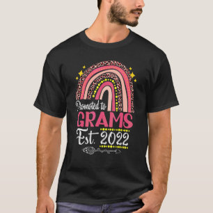 Promoted To Grams Est 2022 Rainbow Mother's Day Ra T-Shirt