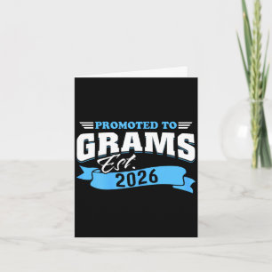 Promoted to grams est 2026 new grandma to be 26  card