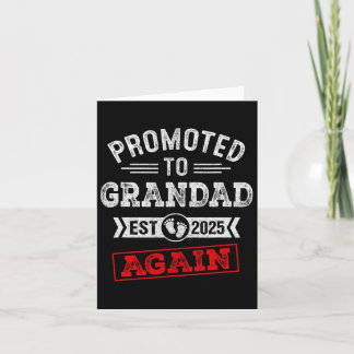 Promoted To Grandad Again 2025 Pregnancy Announcem Card