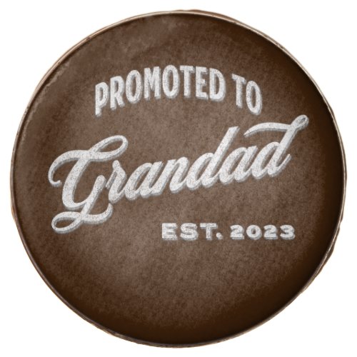 Promoted To Grandad Est 2023 For New Grandfather Chocolate Covered Oreo