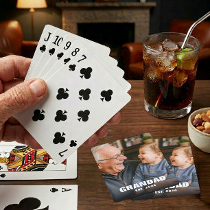 Promoted To Grandad Established Photo Poker Cards