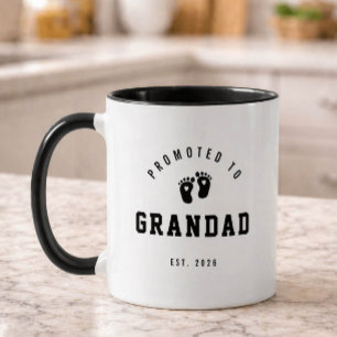 Promoted to Grandad New Grandpa Mug