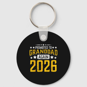 Promoted to granddad 2026 proud grandpa 26 announc keychain
