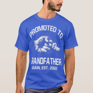 Promoted To Grandfather Again EST 2022 Christmas F T-Shirt