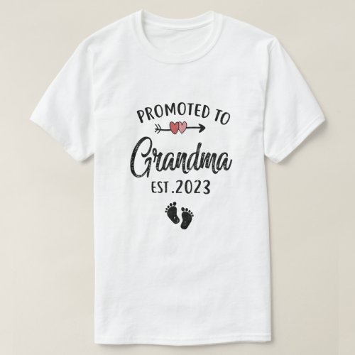 Promoted To Grandma 2023 Funny New Grandma First T T_Shirt