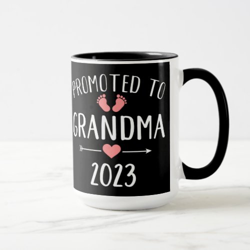 Promoted to grandma 2023 pregnancy announcement mug