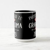 Promoted to grandma 2023 pregnancy announcement mug (Center)