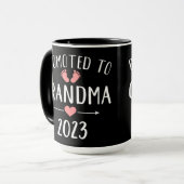 Promoted to grandma 2023 pregnancy announcement mug (Front Left)