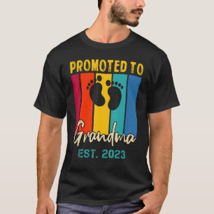 Promoted To Grandma 2023 Pregnancy Baby Shower Fam T-Shirt