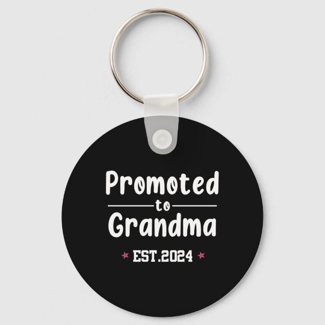Promoted to Grandma 2024 Keychain (Front)