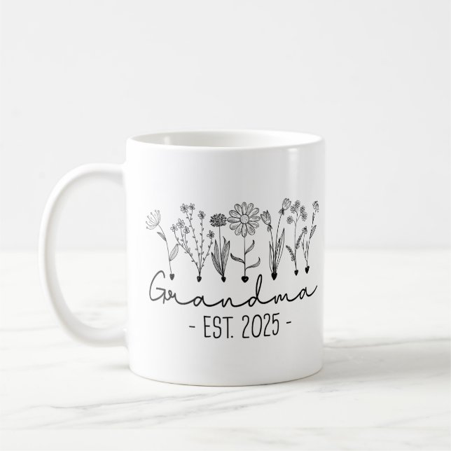 Promoted To Grandma 2025 Soon To Be Grandma 2025 Coffee Mug (Left)