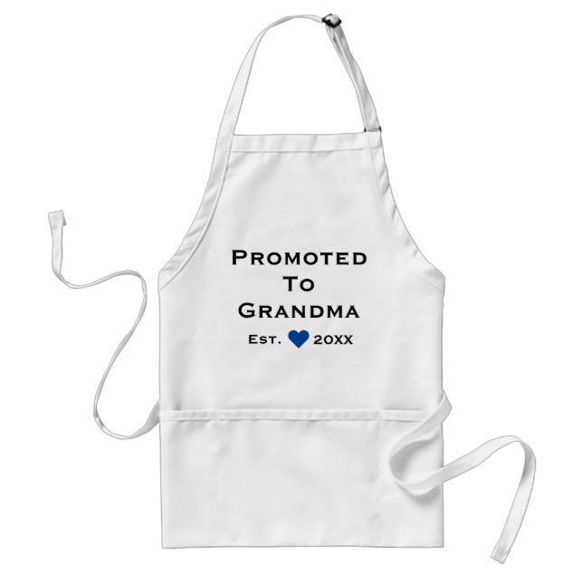 Promoted To Grandma Adult Apron (Front)