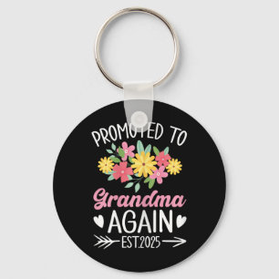 Promoted To Grandma Again 2025 Mothers Day Grandma Keychain