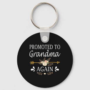 Promoted To Grandma Again Shirt Mothers Day Gifts Keychain