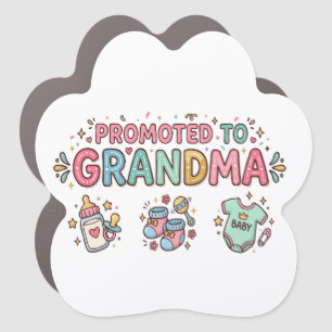 Promoted to Grandma Announcement Car Magnet