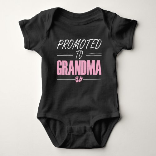 Promoted to Grandma baby birth Pregancy Gift Idea Baby Bodysuit