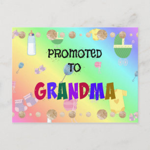 Promoted to Grandma, Celebration design Postcard