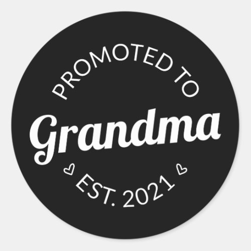 Promoted To Grandma Est 2021 I Classic Round Sticker