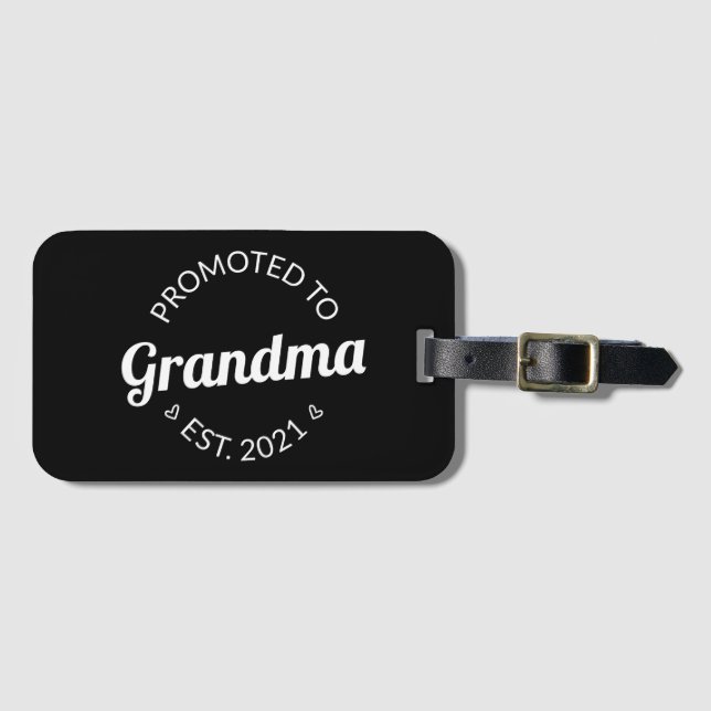 Promoted To Grandma Est. 2021 I Luggage Tag (Front Horizontal)