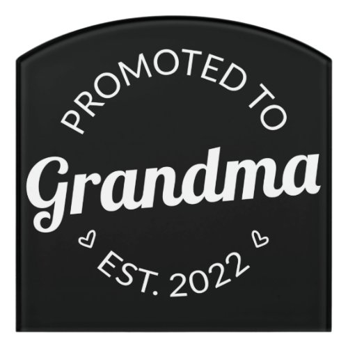 Promoted To Grandma Est 2022 I Door Sign