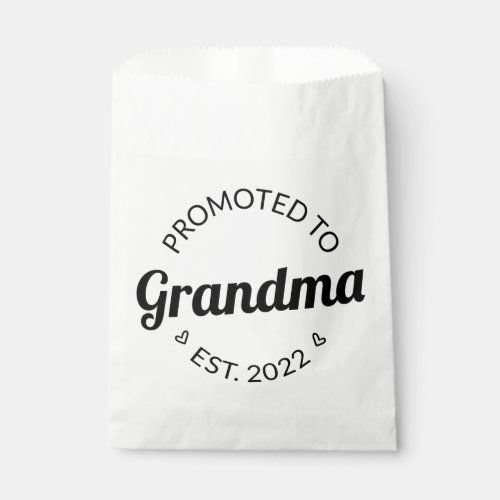 Promoted To Grandma Est 2022 I Favor Bag