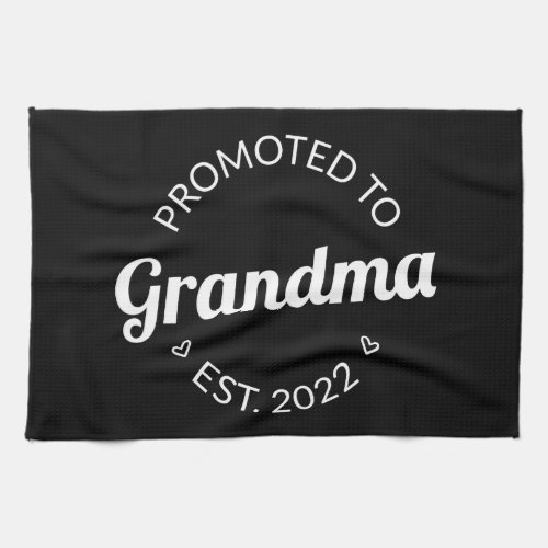Promoted To Grandma Est 2022 I Kitchen Towel