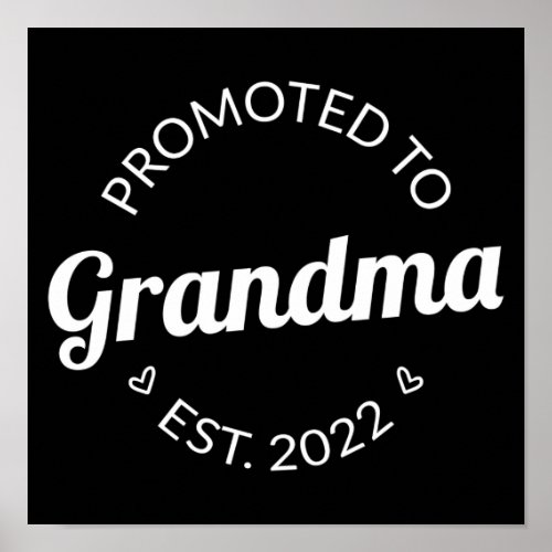 Promoted To Grandma Est 2022 I Poster