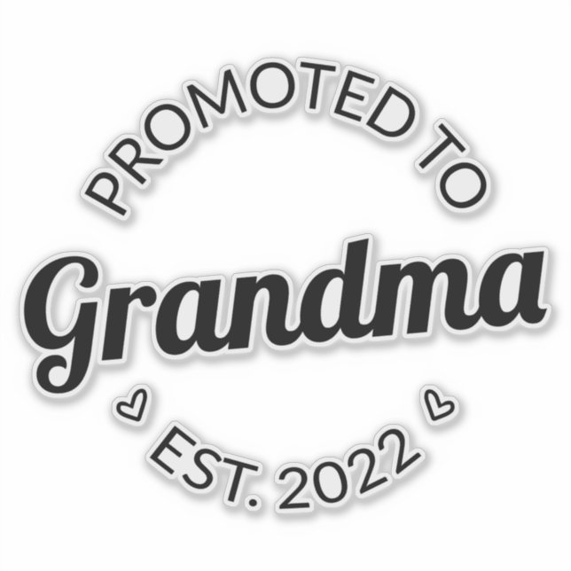Promoted To Grandma Est. 2022 I Sticker (Front)