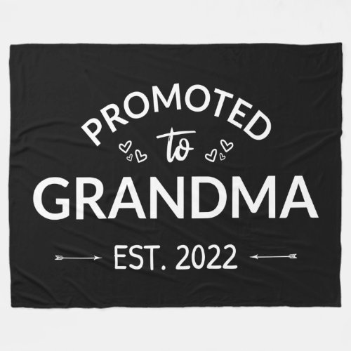 Promoted To Grandma Est 2022 II Fleece Blanket