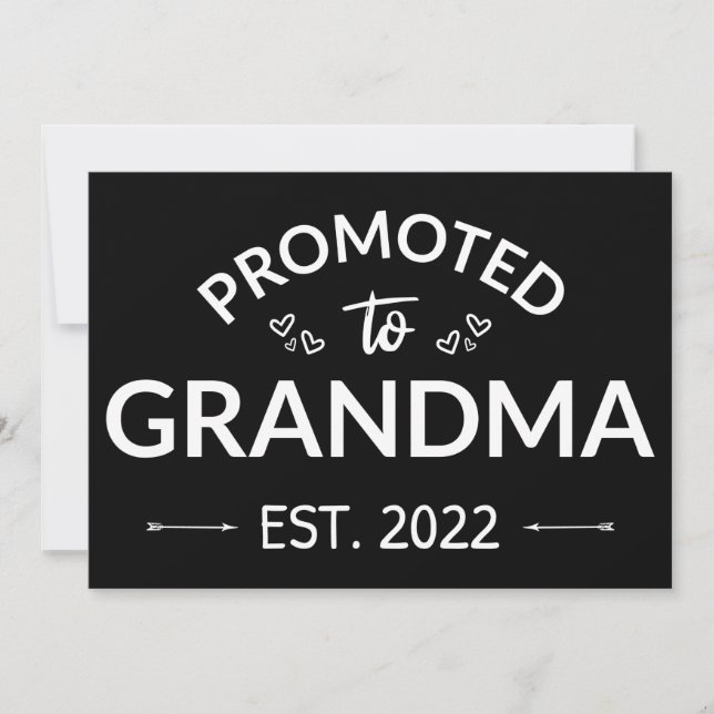 Promoted To Grandma Est. 2022 II Invitation (Front)