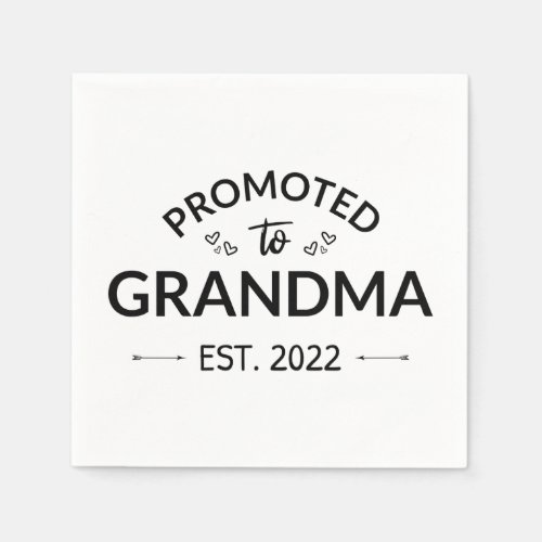 Promoted To Grandma Est 2022 II Napkins