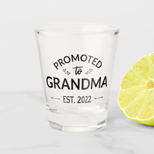 Promoted To Grandma Est 2022 II Shot Glass