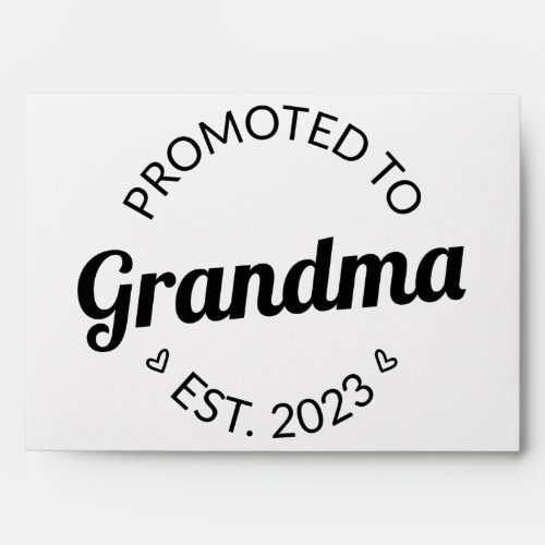 Promoted To Grandma Est 2023 I Envelope