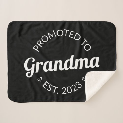 Promoted To Grandma Est 2023 I Sherpa Blanket