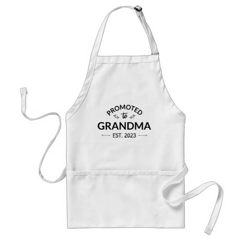 Promoted To Grandma Est 2023 II Adult Apron