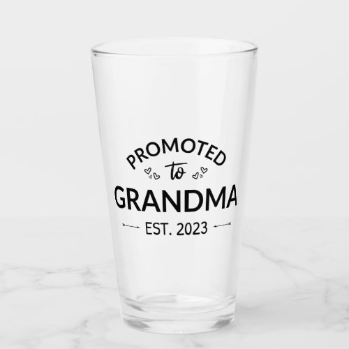 Promoted To Grandma Est 2023 II Glass