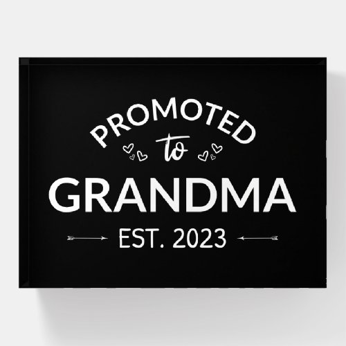 Promoted To Grandma Est 2023 II Paperweight