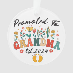 Promoted to Grandma est. 2024 GranAcrylic Ornament