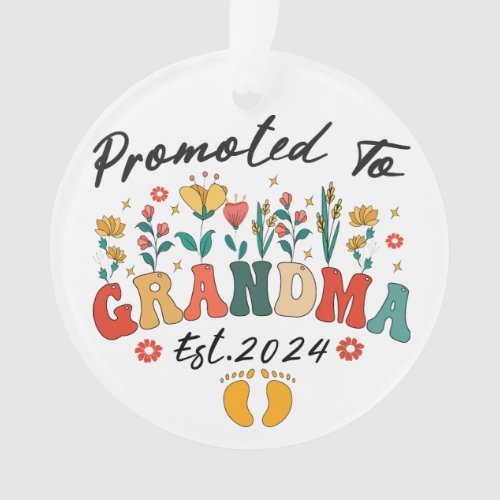 Promoted to Grandma est 2024 GranAcrylic Ornament