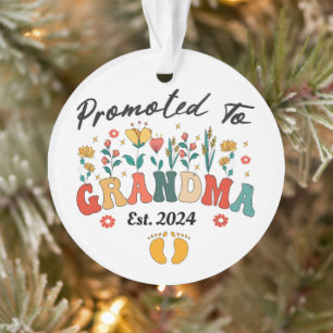 Promoted to Grandma est. 2024 GranAcrylic Ornament