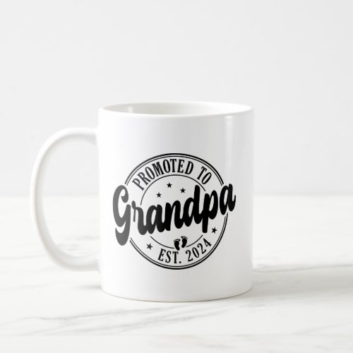 Promoted To Grandma Est 2024 Grandparents Baby  T_ Coffee Mug