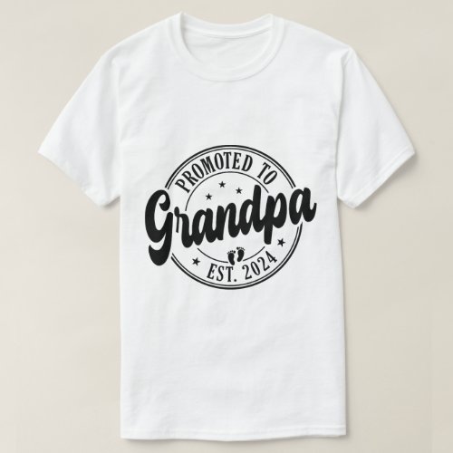 Promoted To Grandma Est 2024 Grandparents Baby  T_ T_Shirt
