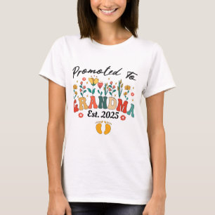 Promoted to Grandma est. 2024 Grandparents T-Shirt