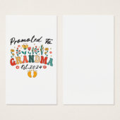 Promoted to Grandma est. 2024 GrandparProfile Card (Front & Back)