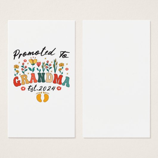 Promoted to Grandma est. 2024 GrandparProfile Card (Front & Back)