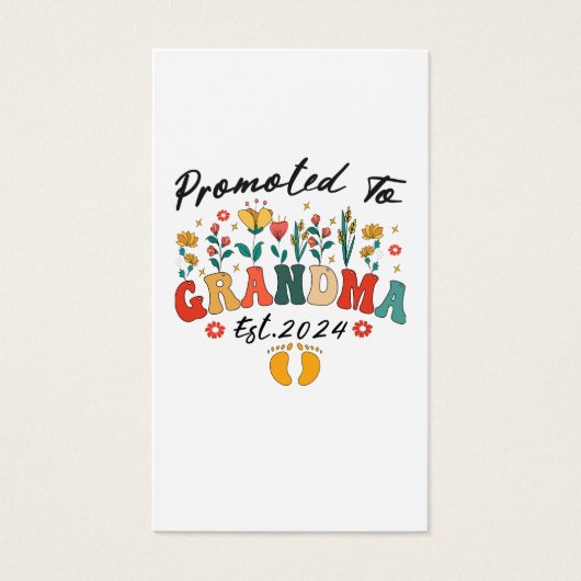 Promoted to Grandma est. 2024 GrandparProfile Card (Front)