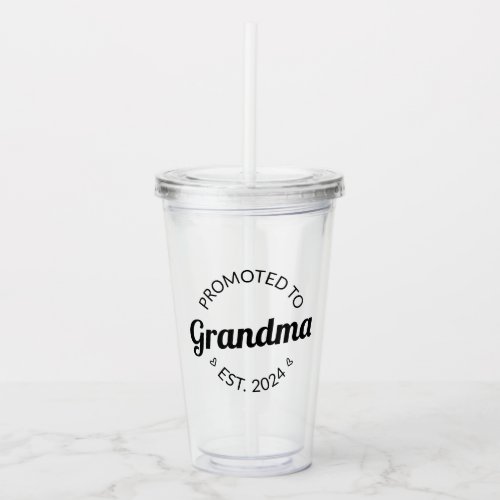 Promoted To Grandma Est 2024 I Acrylic Tumbler