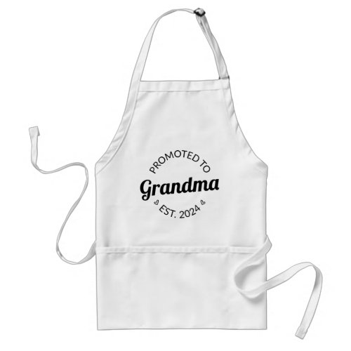 Promoted To Grandma Est 2024 I Adult Apron