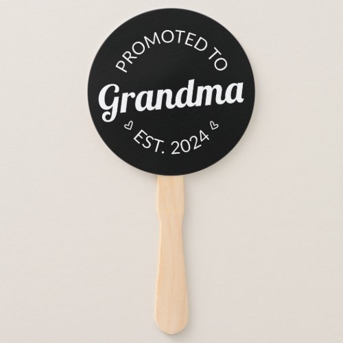 Promoted To Grandma Est 2024 I Hand Fan