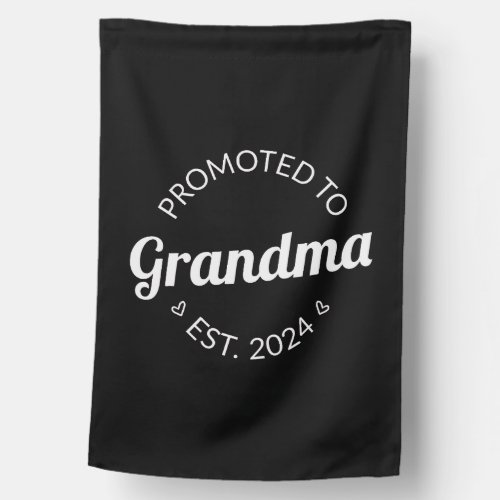 Promoted To Grandma Est 2024 I House Flag